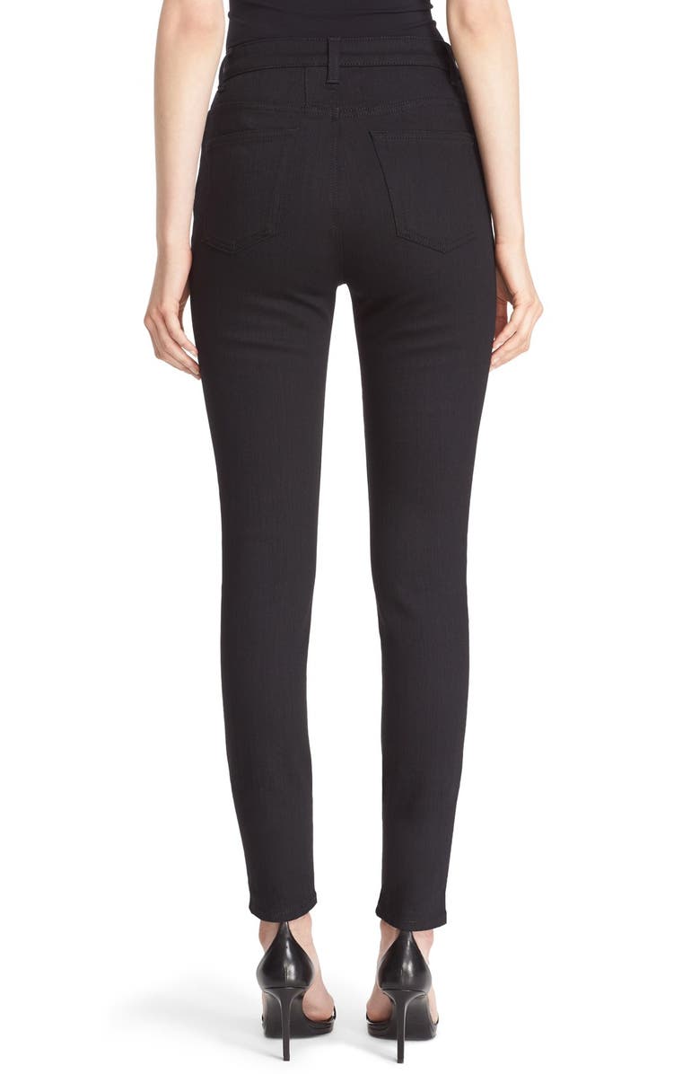 Saint Laurent High Rise Skinny Jeans, Alternate, color, 