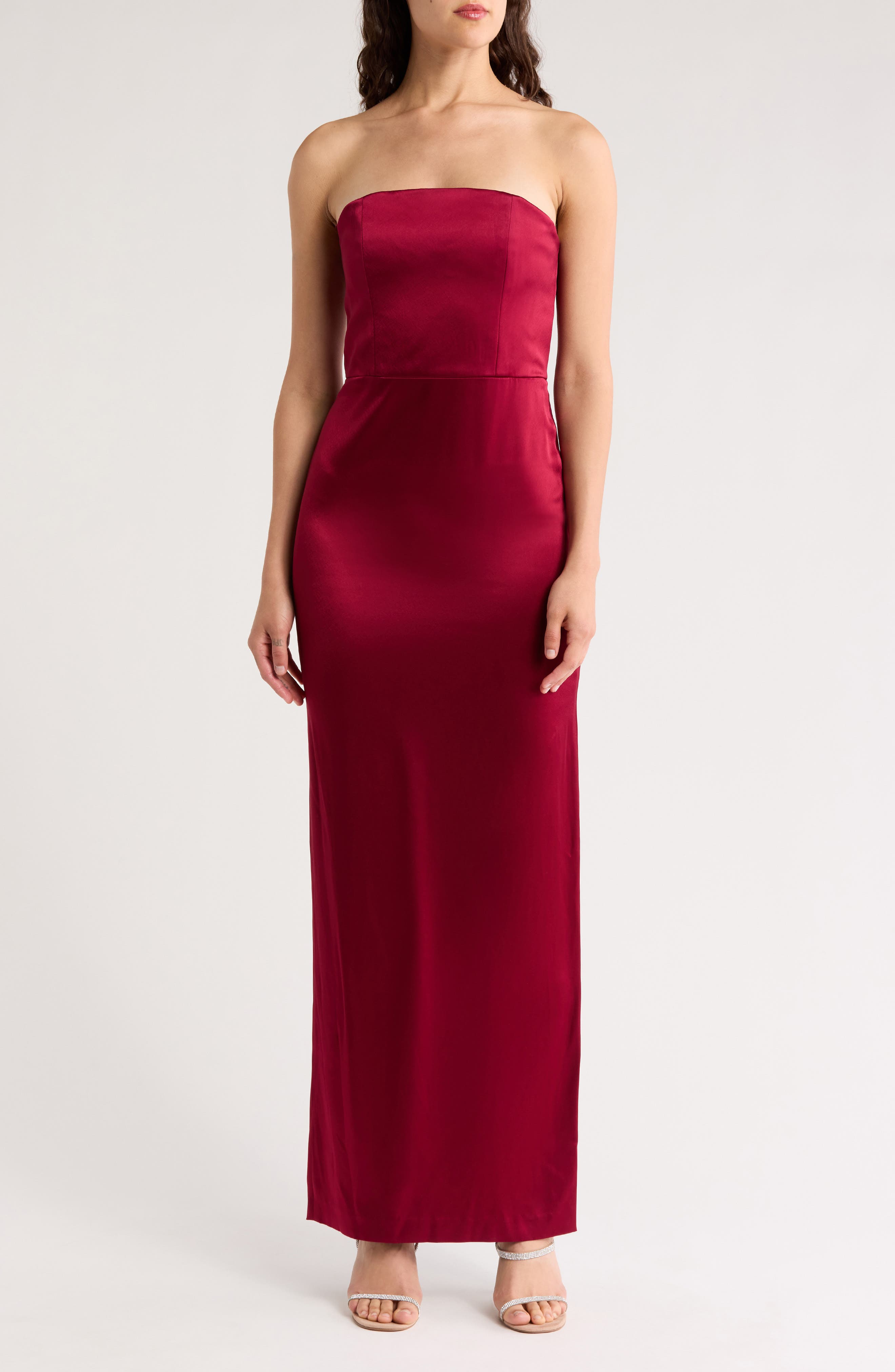 Alice + Olivia Doreen Strapless Satin Dress