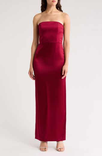 Alice + Olivia Doreen Strapless Satin Dress
