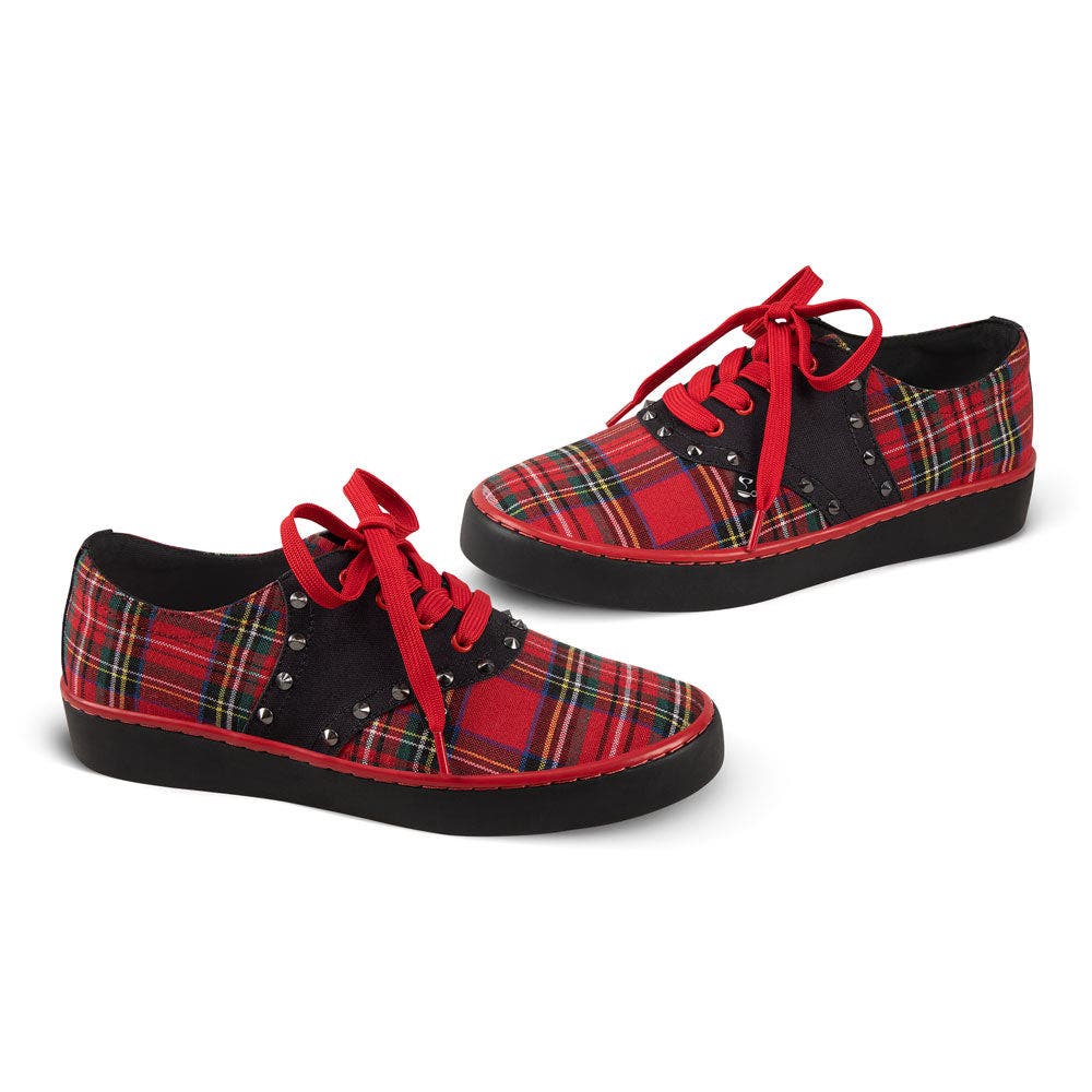 Hot Chocolate Design Rebel Tartan Women's Casual Sneakers, Alternate, color, Rebel Tartan