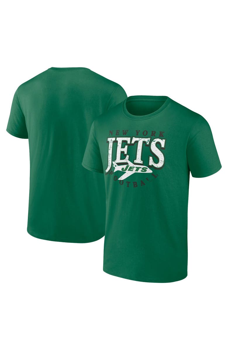FANATICS Men's Fanatics Branded Green New York Jets Big & Tall Throwback T-Shirt, Main, color, 
