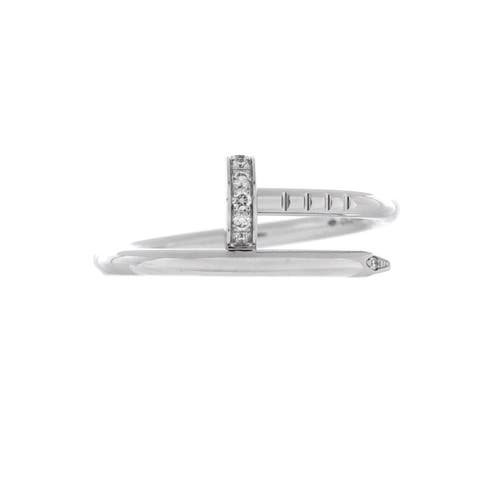 Juste un Clou Ring 18K White Gold and Diamonds Small