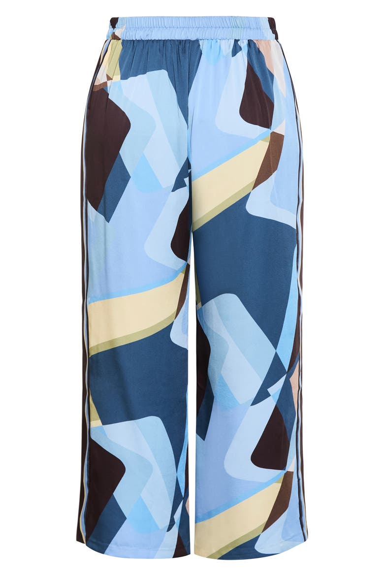 Amaya Print Wide Leg Pants, Alternate, color, BLUE ABSTRACT