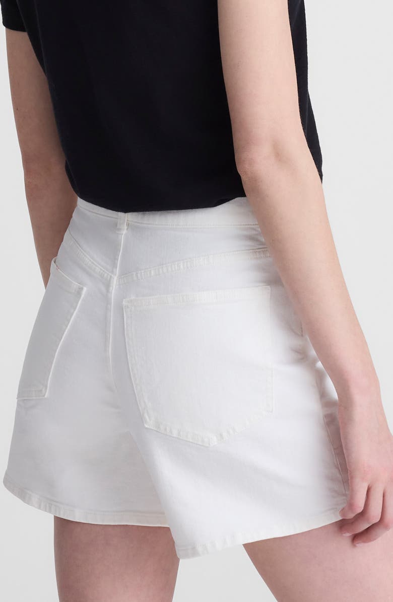 Madewell The Perfect Vintage Mid Length Denim Shorts, Alternate, color, Tile White