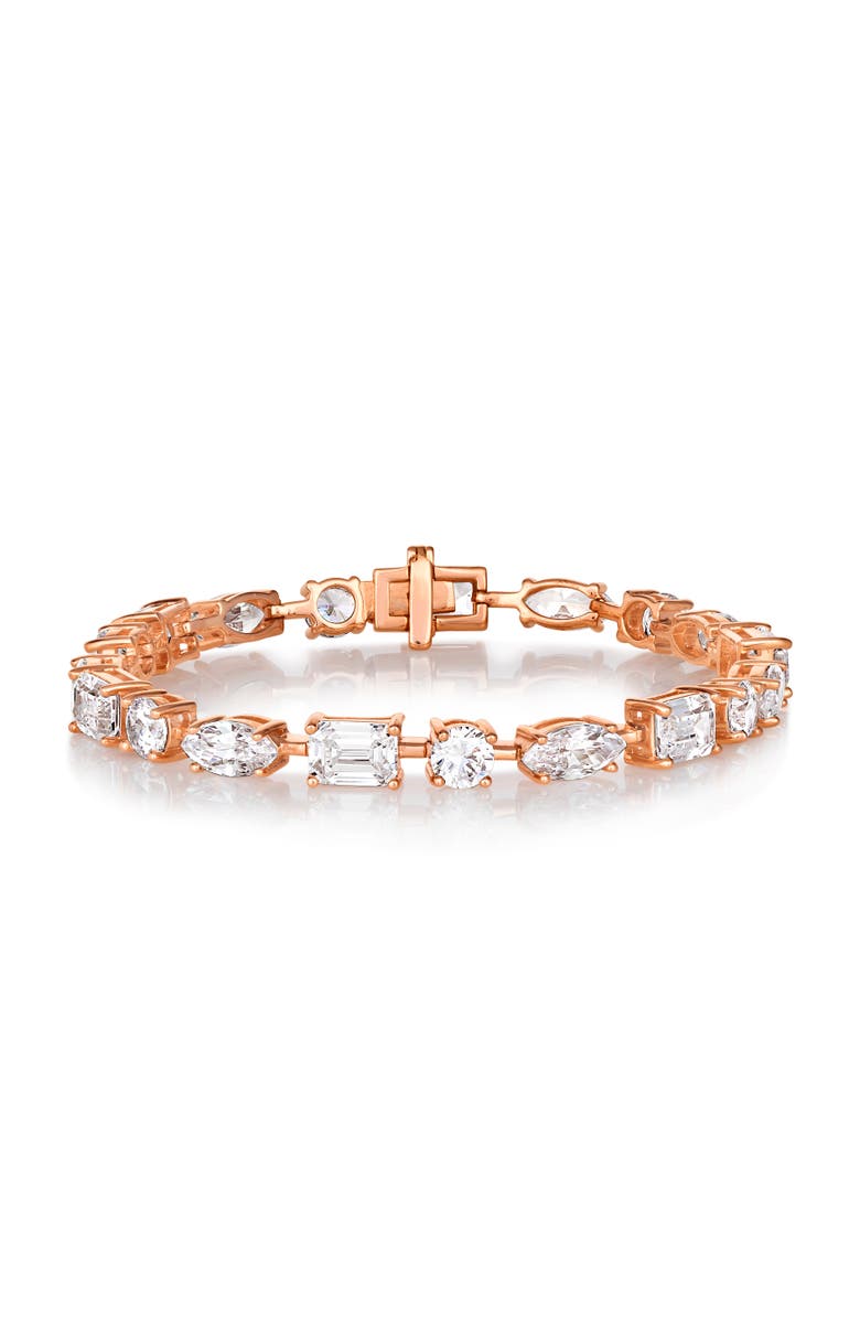 Anna Zuckerman 16 Carat Diamond Crystalline Multishaped Bracelet, Main, color, Rose Gold