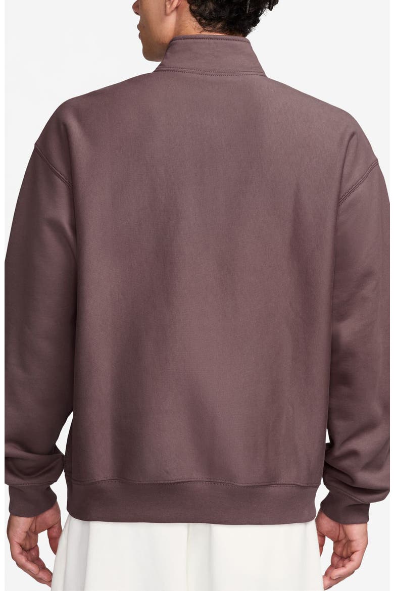 Solo Swoosh Fleece Quarter Zip Pullover, Alternate, color, TATTOO/ WHITE