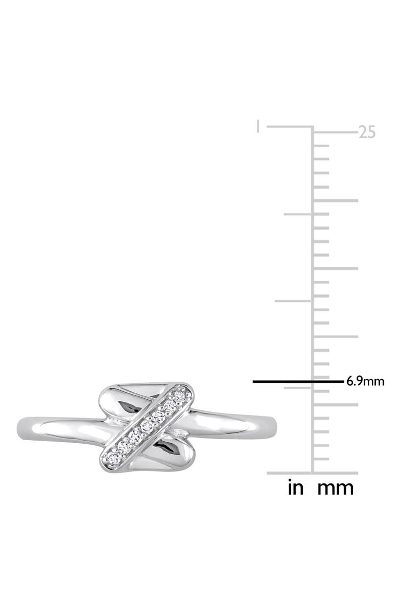 Julianna B. Diamond Accent Crossover Design Ring 14k, Alternate, color, White Gold