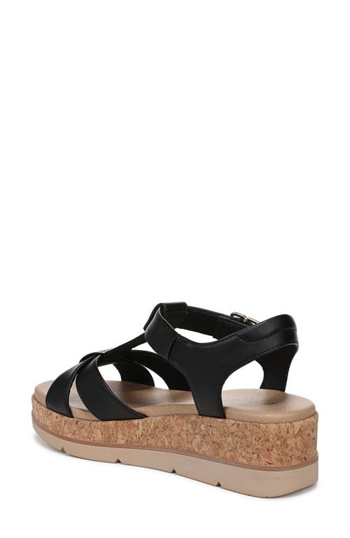 Dr. Scholl's Women's Once Again T-strap Wedge Sandals In Black