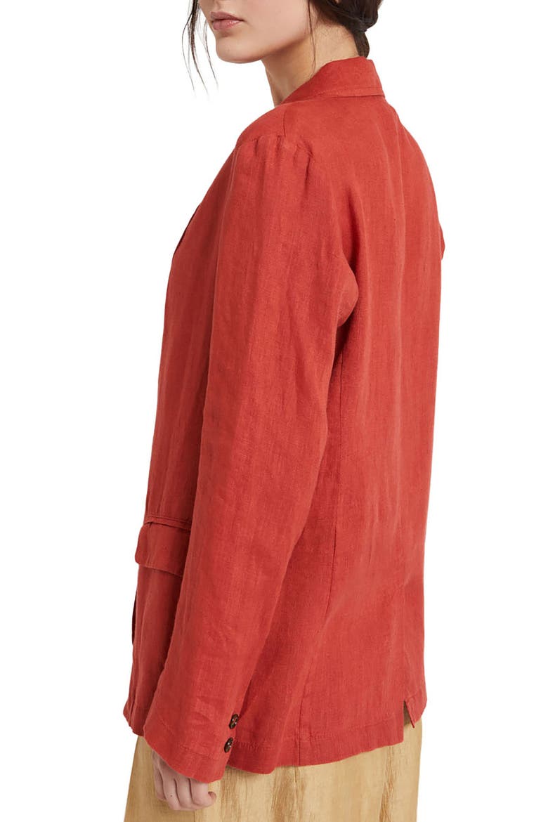 Linen Jacket, Alternate, color, Red