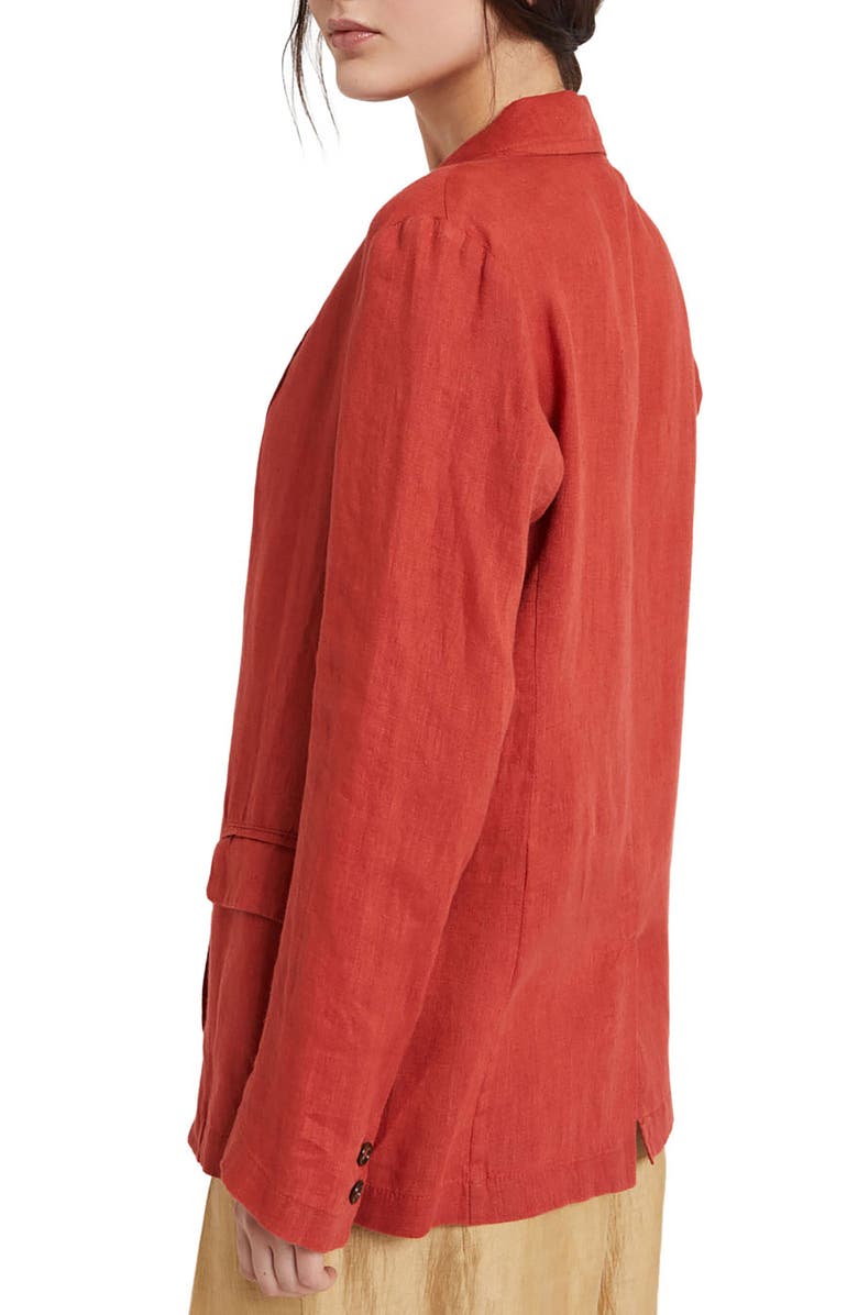 ottod'Ame Linen Jacket, Alternate, color, Red