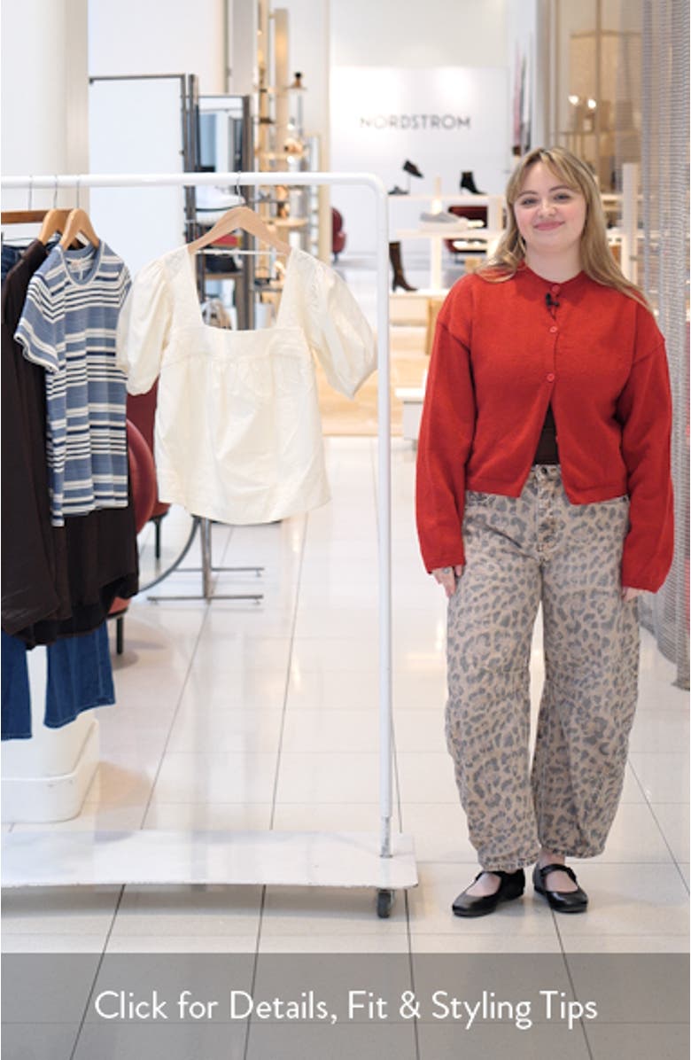 The Memory Lane Embroidered Trim Puff Sleeve Top, sales video thumbnail