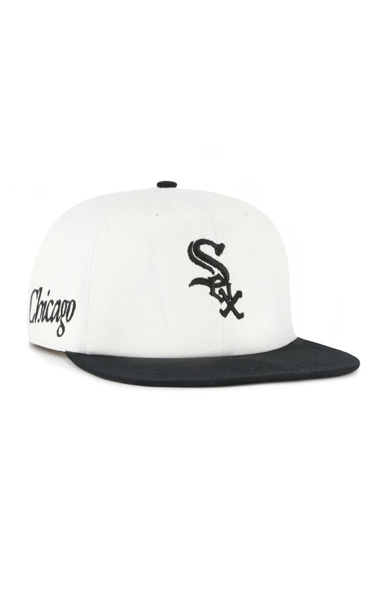 '47 Men's '47 White/Black Chicago White Sox Foundation Captain Snapback Hat, Main, color, White