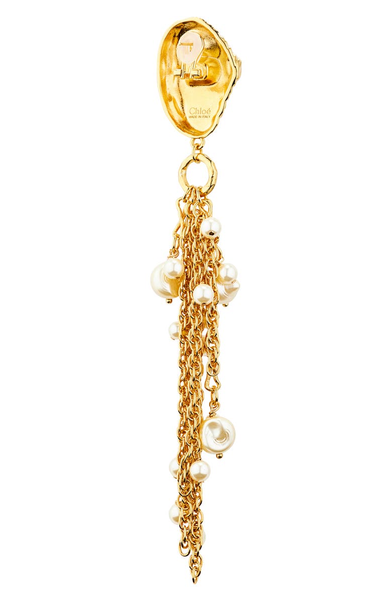 Chloé Sea Treasure Drop Earrings, Alternate, color, Vintage Gold