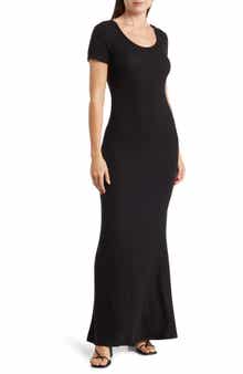 GO COUTURE Short Sleeve Maxi Dress