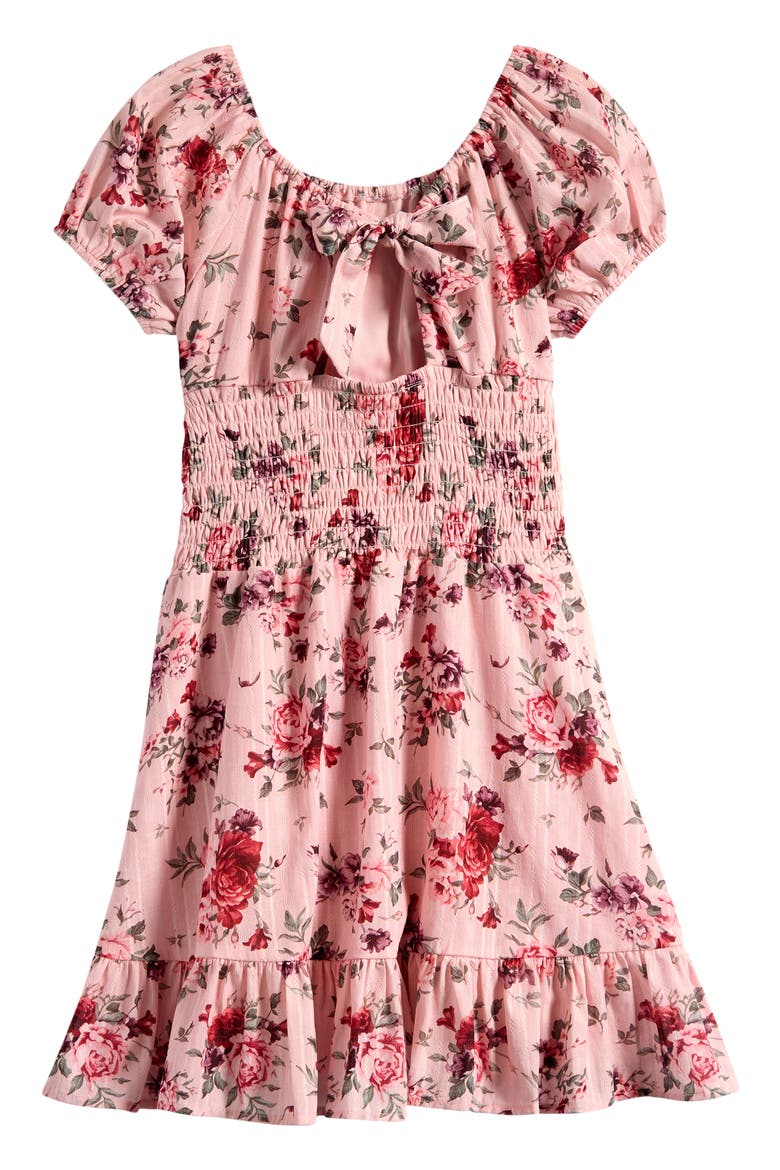 Kids' Smocked Peasant Dress, Alternate, color, PINK