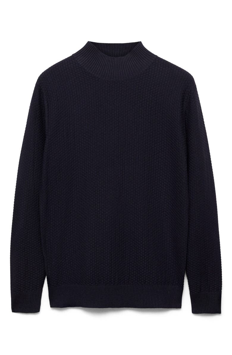 MANGO Mock Neck Sweater, Main, color, Dark Navy