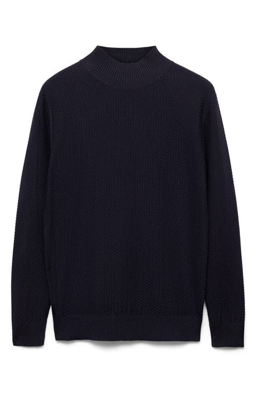 Mango Mock Neck Sweater In Blue