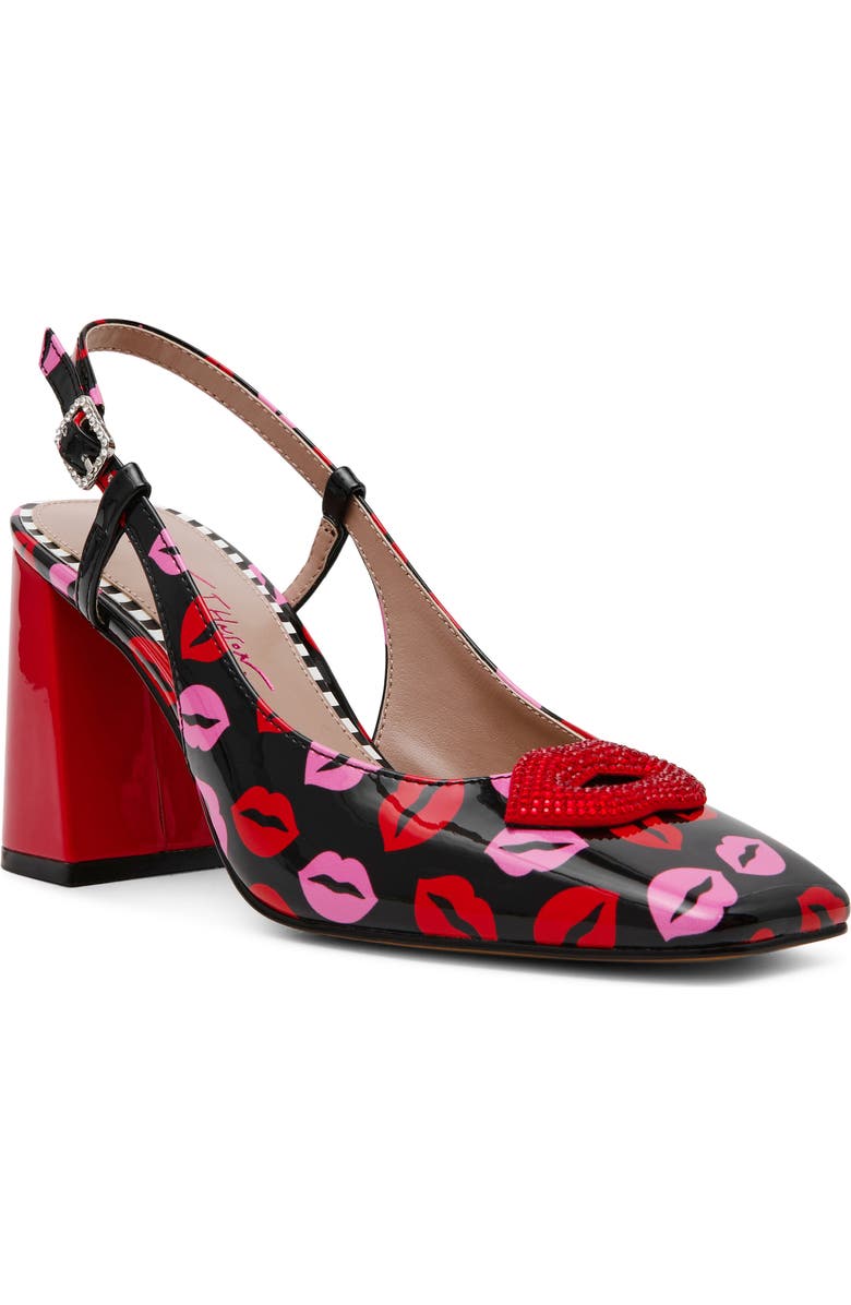 Betsey Johnson Ashhley Slingback Pump, Main, color, Multi Lips