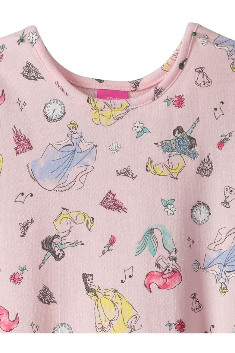 Princess Short Sleeve Skater Dress, Alternate, color, Princess Pink