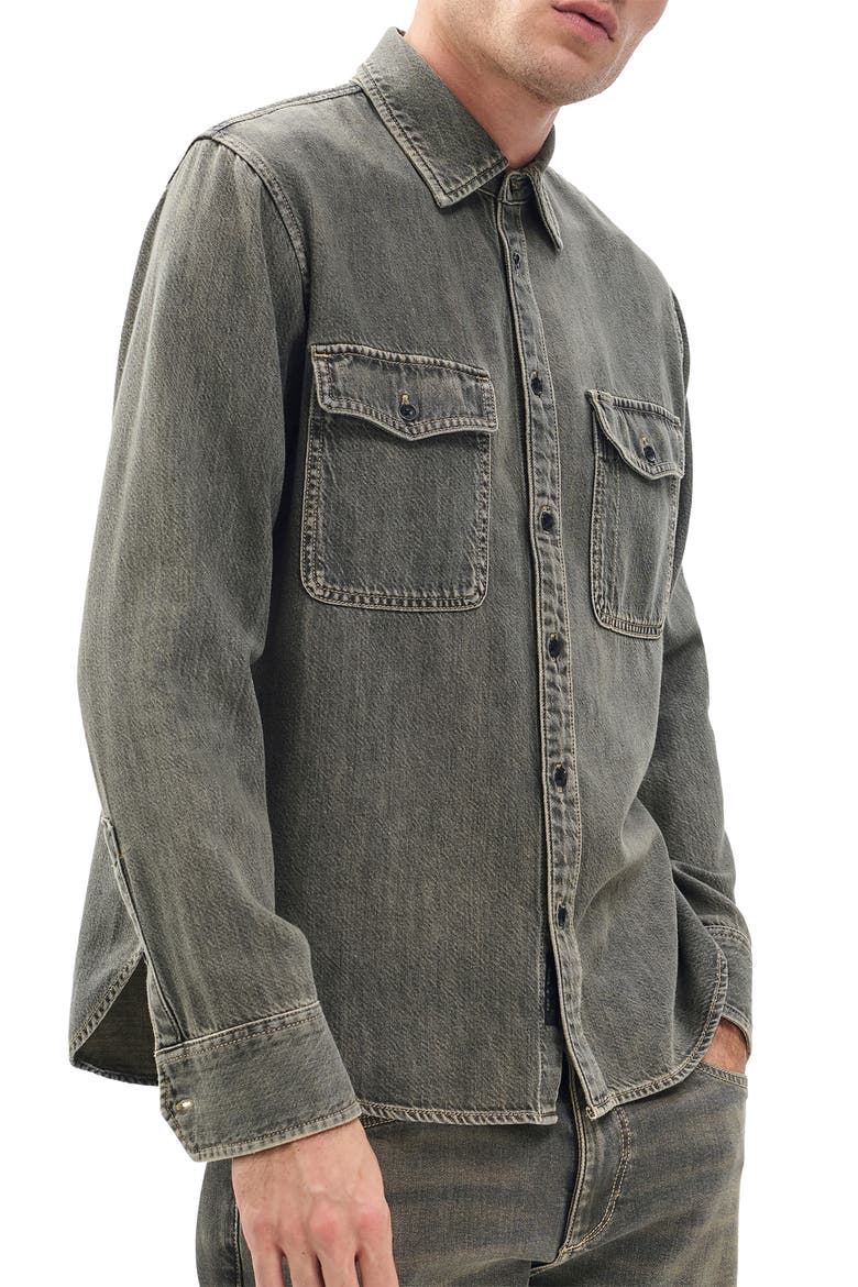 Jack Engineered Denim Button-Up Shirt, Alternate, color, GRYOL