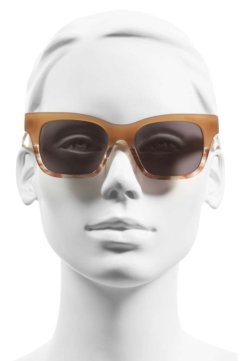 'Stockton' 52mm Sunglasses, Alternate, color, MILKY BROWN CARAMEL/ BLACK