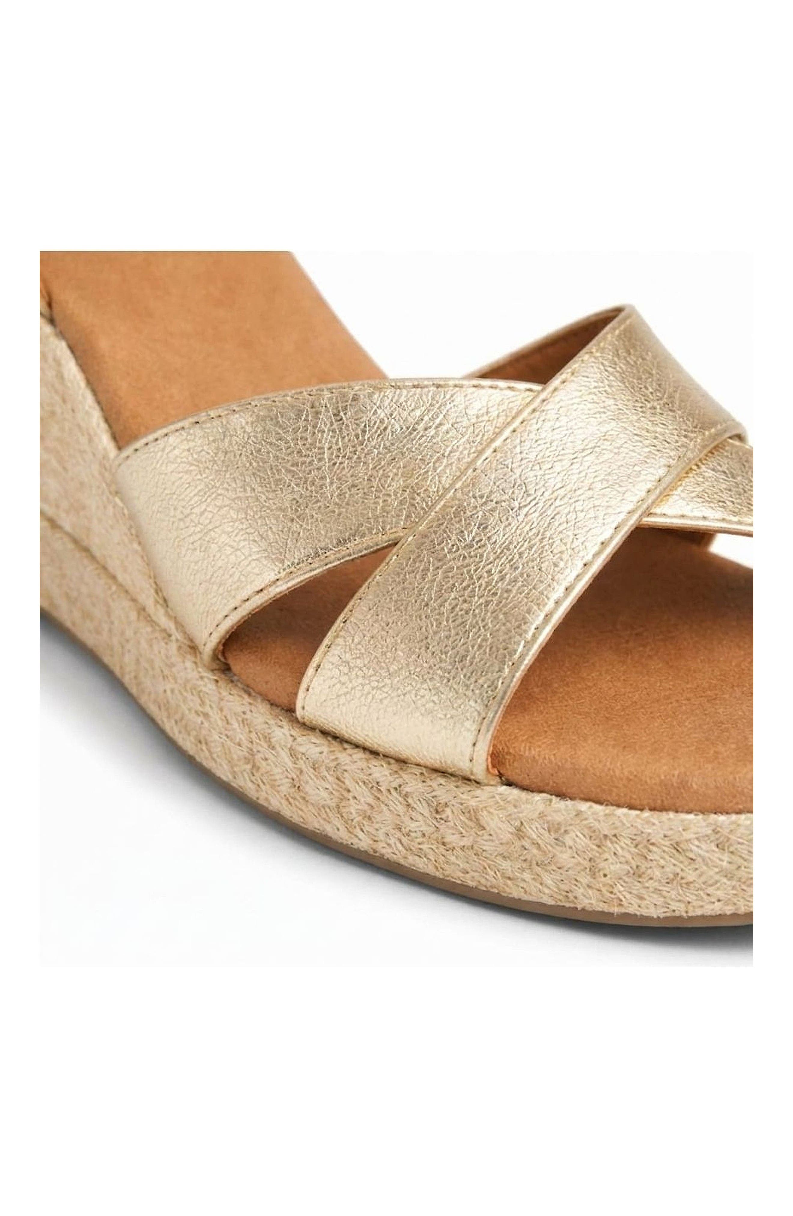 Jimena Double Band Espadrille Sandal, Alternate, color, Gold