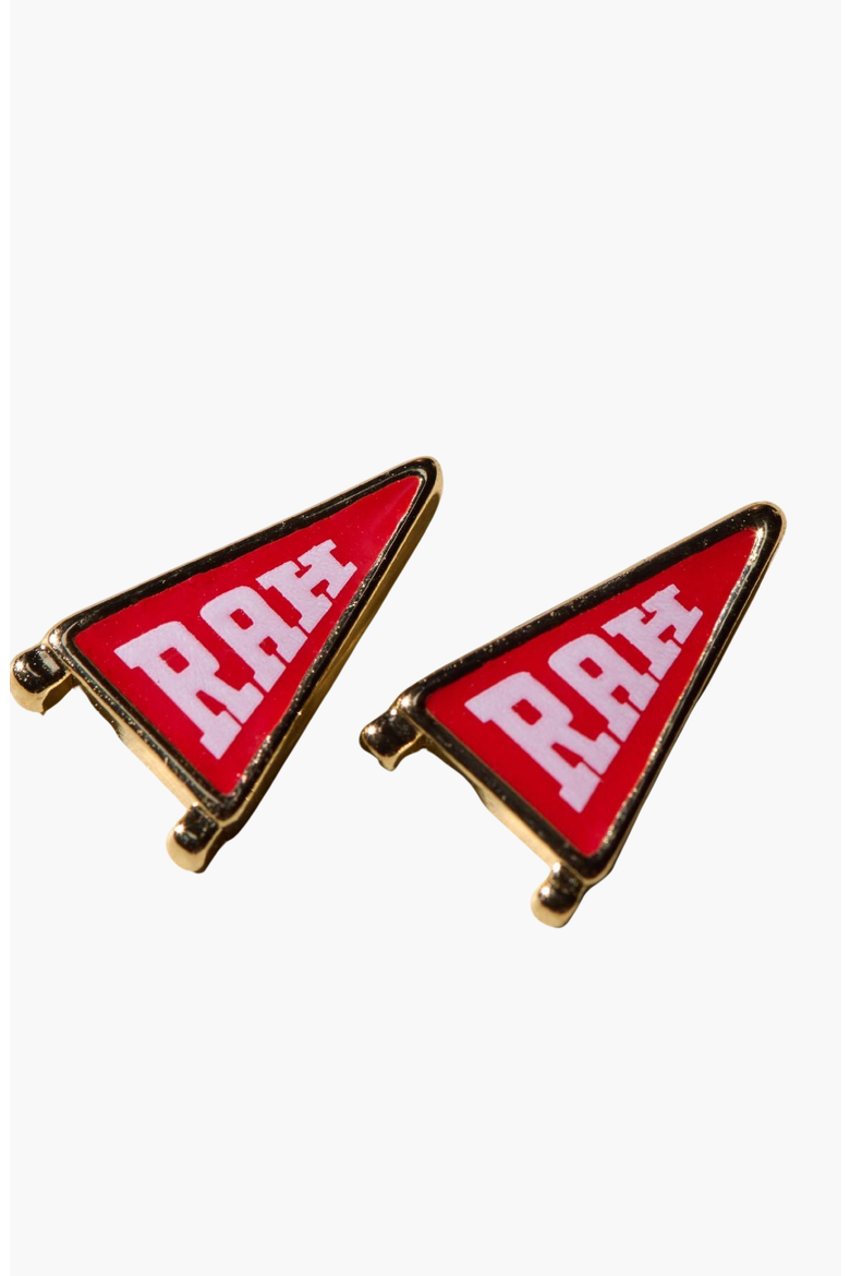 RAH Pennant Stud Earrings, Main, color, Gold