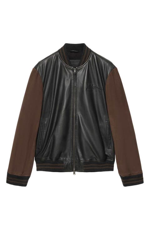 Blanco Leather Bomber Jacket