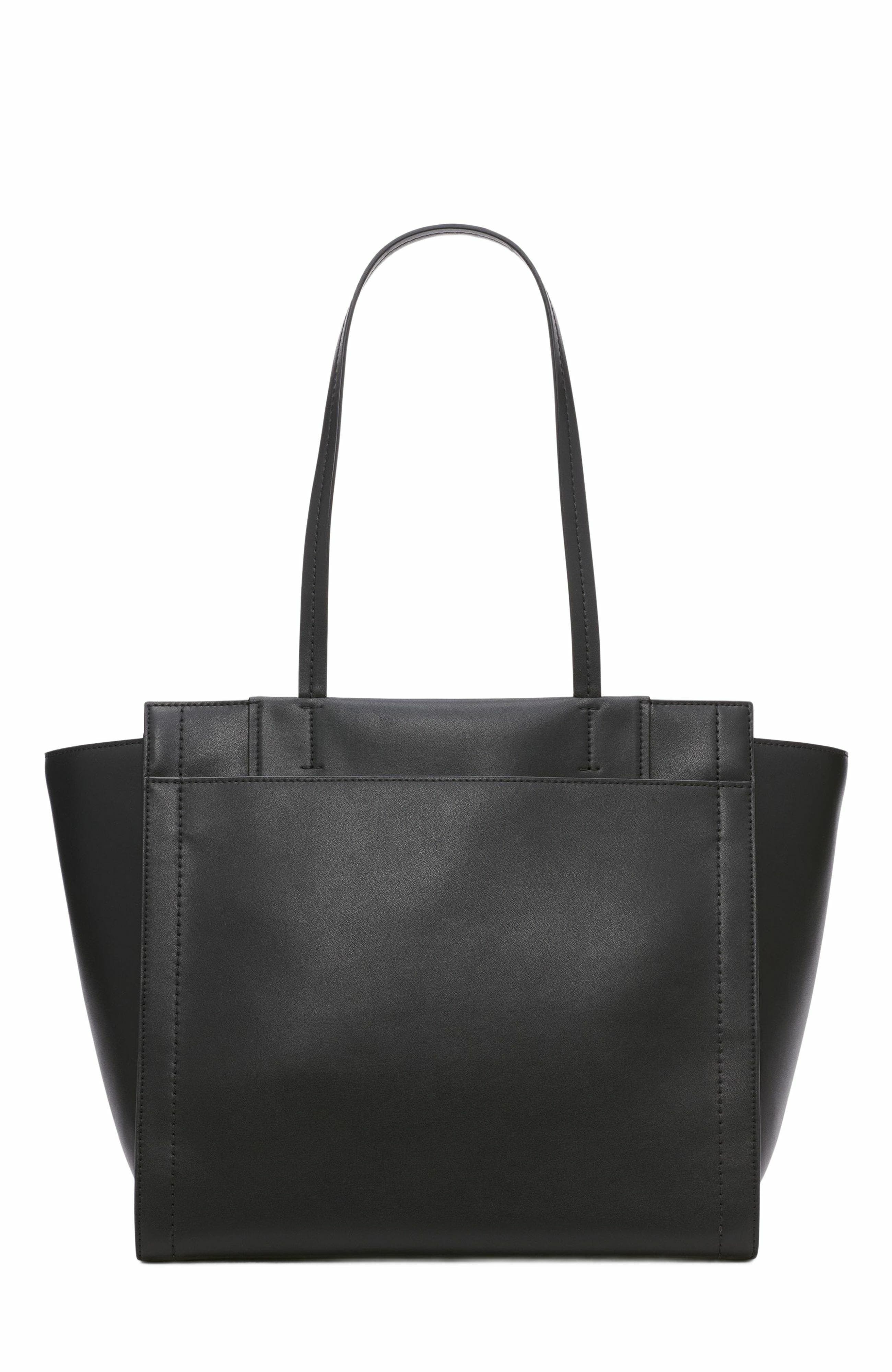 DKNY Pax Large Tote Bag, Alternate, color, Black/Silver