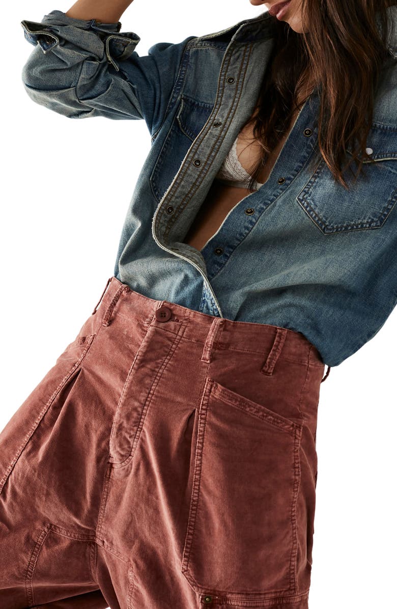 Free People Bay To Breakers Destroyed Cargo Pants, Alternate, color, 