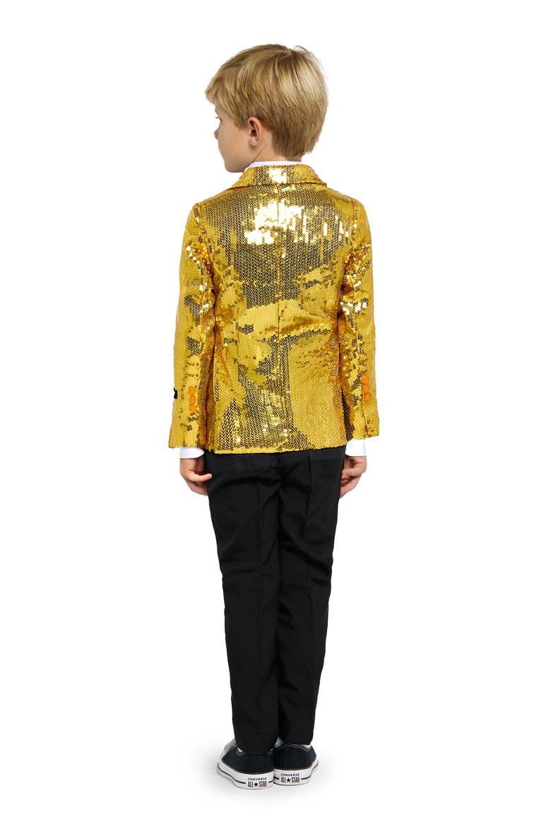 Kids' Sequin Sport Coat, Alternate, color, GOLD