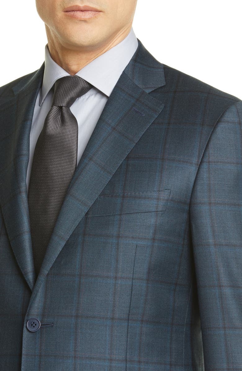 Canali Sienna Soft Classic Fit Windowpane Wool Sport Coat, Alternate, color, 
