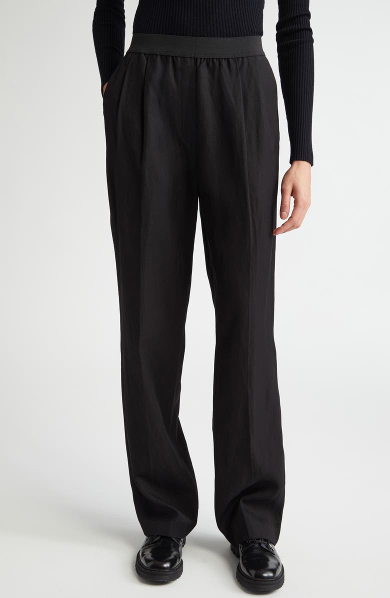 LOULOU DE SAISON Takaroa Elastic Waist Pleated Pants, Main, color, 