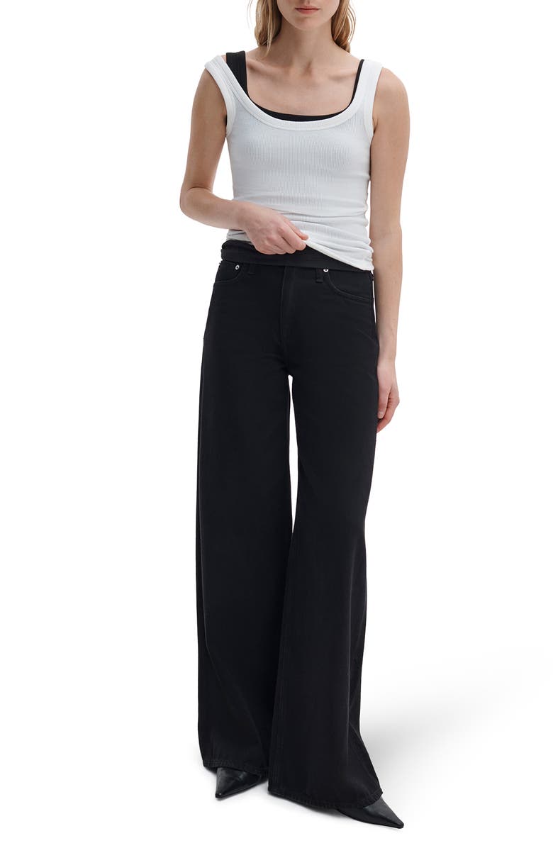 rag & bone The Essential Rib Cotton U-Neck Tank, Alternate, color, White