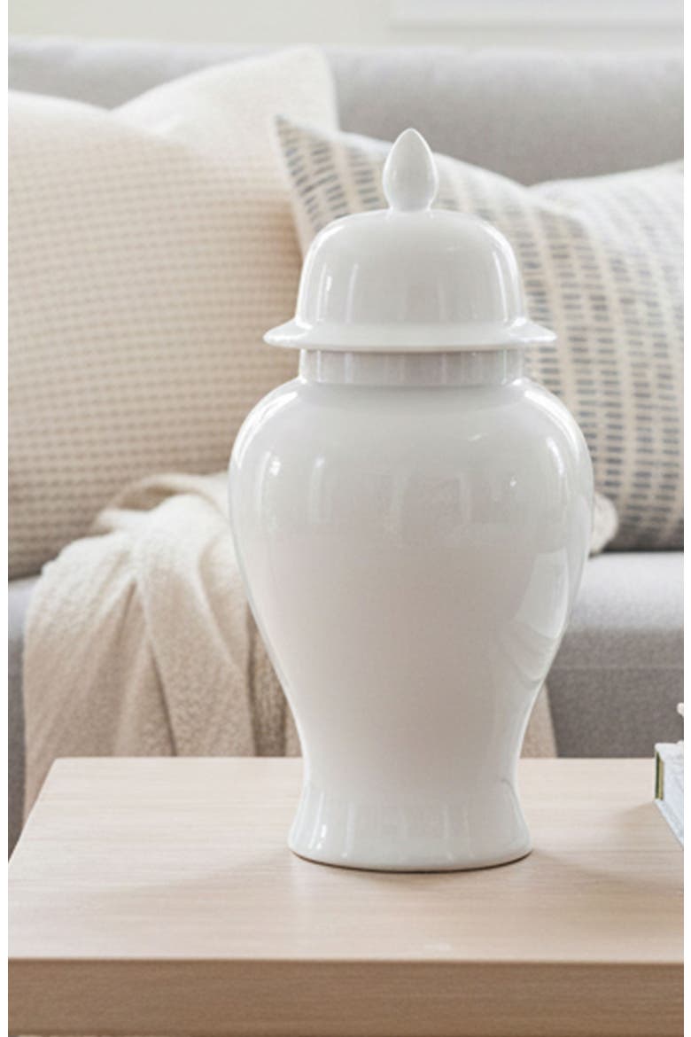 Large Seaford Ginger Jar, Alternate, color, WHITE