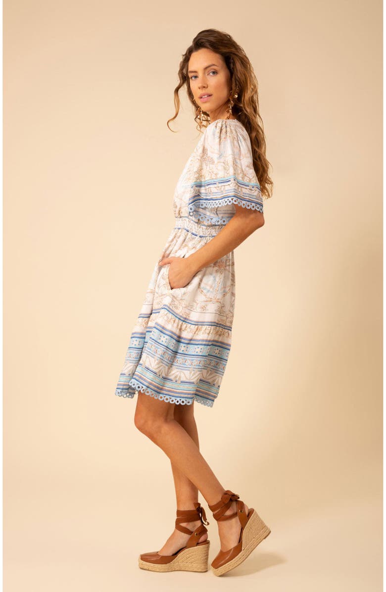 Hale Bob Callie Linen Dress, Alternate, color, 