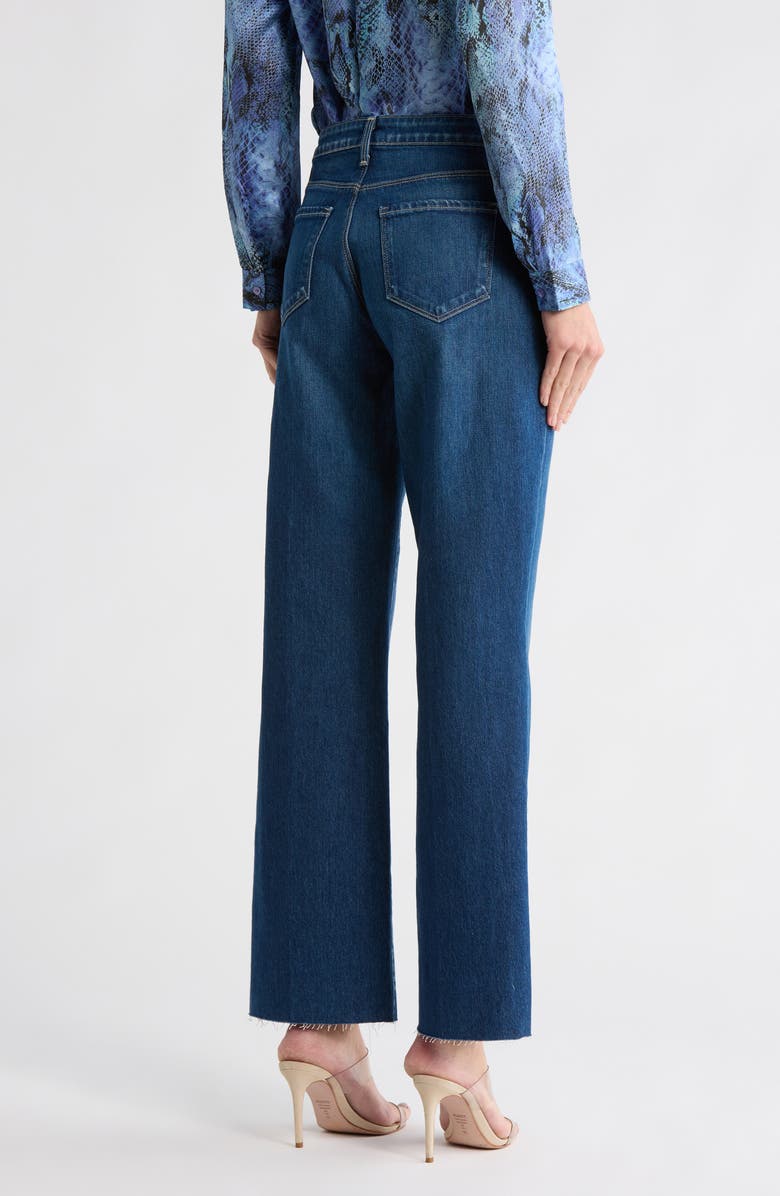 L'AGENCE Tiana High Waist Raw Hem Wide Leg Jeans, Alternate, color, Ladera