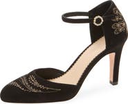 Cinq à Sept Mariana Embroidered Suede Pump