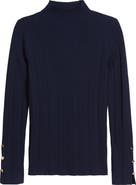 MARGARET O'LEARY Phoebe Mock Neck Rib Sweater