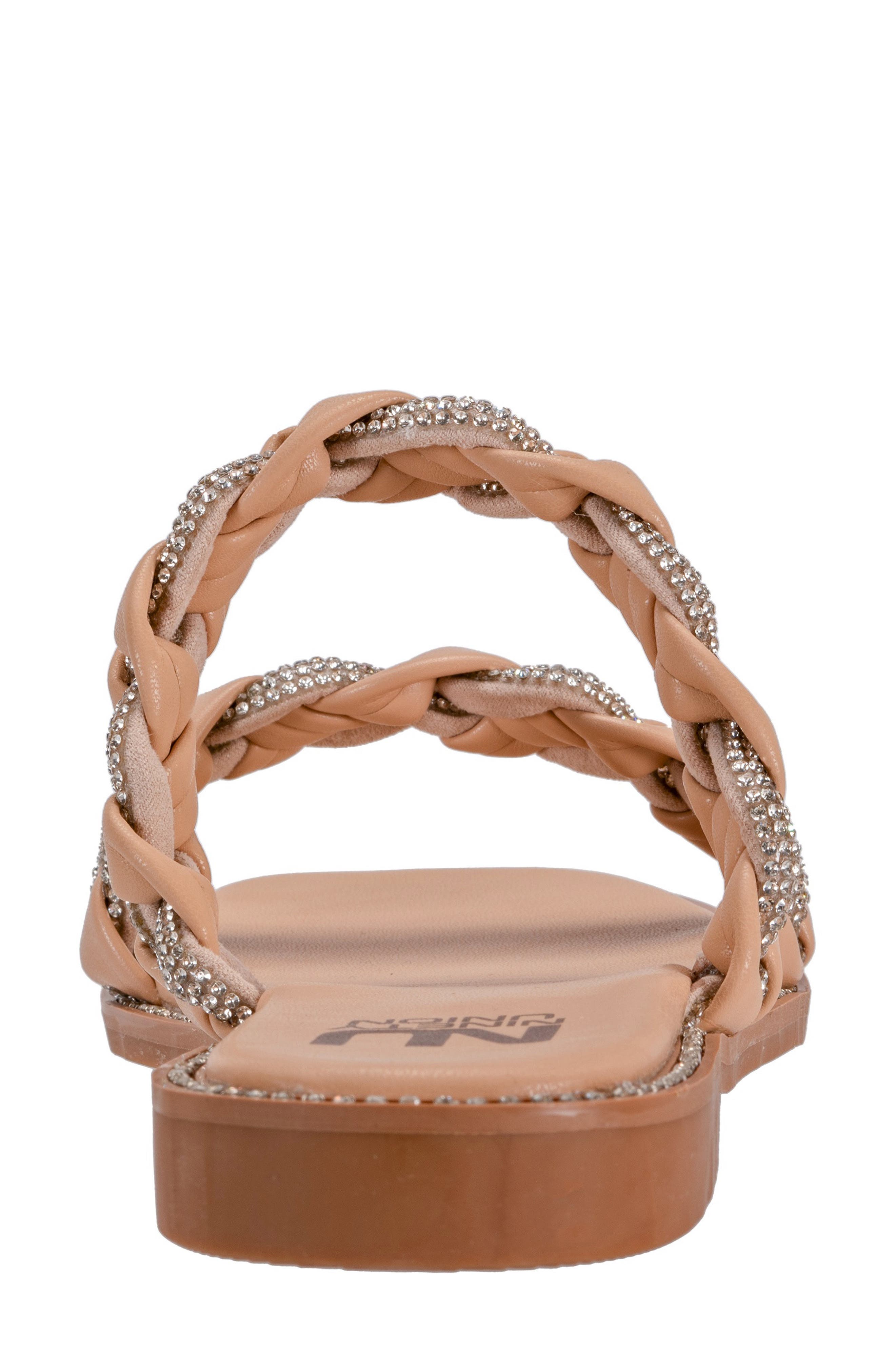 Sunny Embellished Slide Sandal, Alternate, color, NUDE