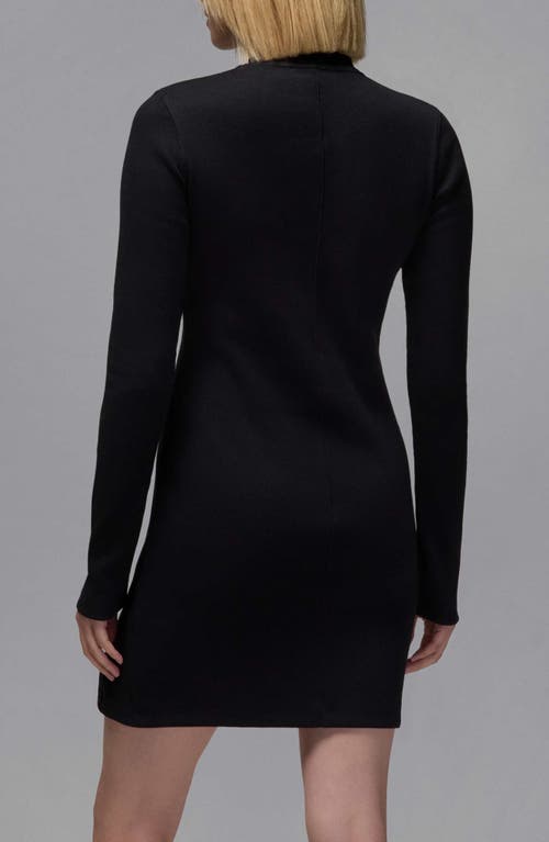 JORDAN JORDAN LONG SLEEVE KNIT MINIDRESS