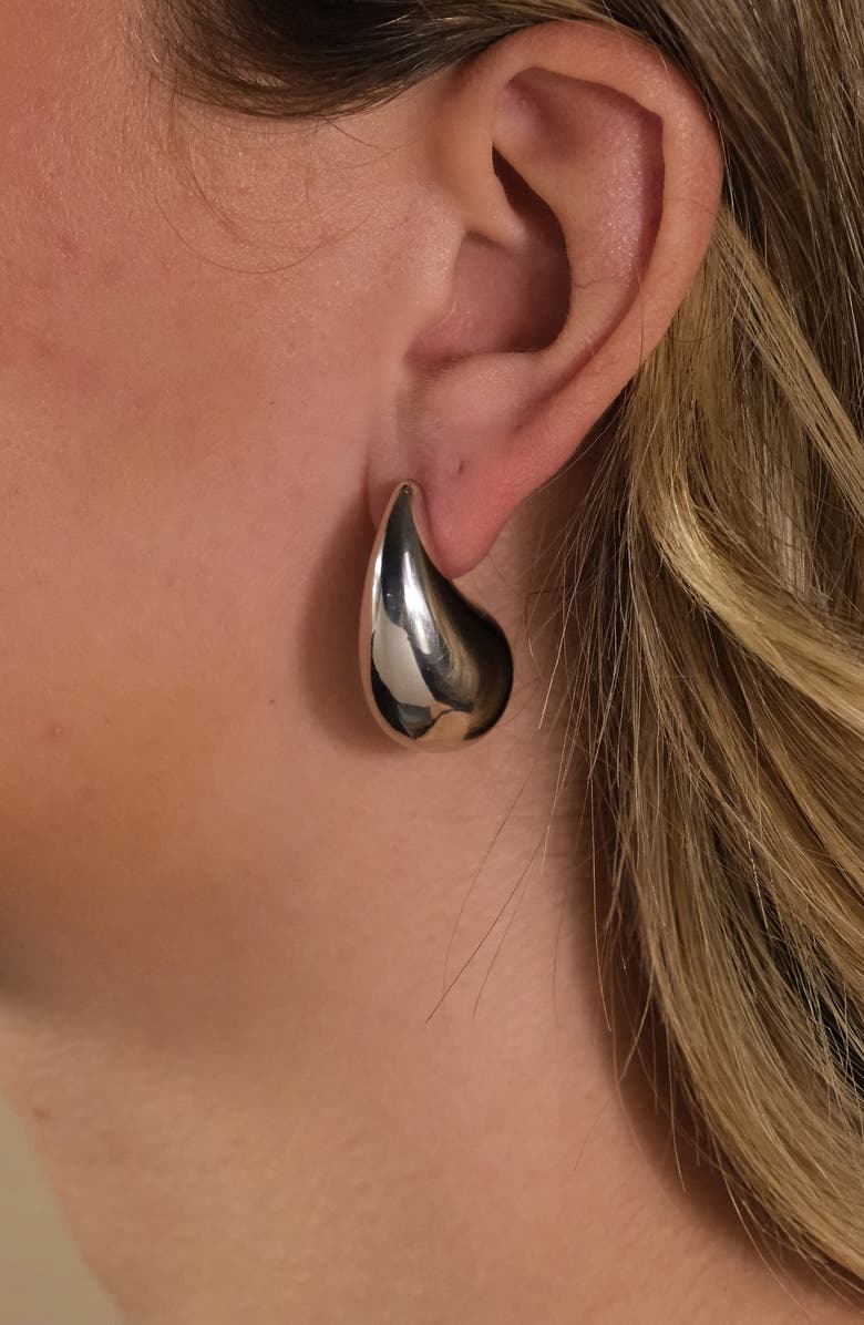 Sterling Forever Kimberly Teardrop Stud Earrings, Alternate, color, Silver