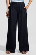 Lands' End Lightweight Denim Mid Rise Pleated Slouchy Jeans