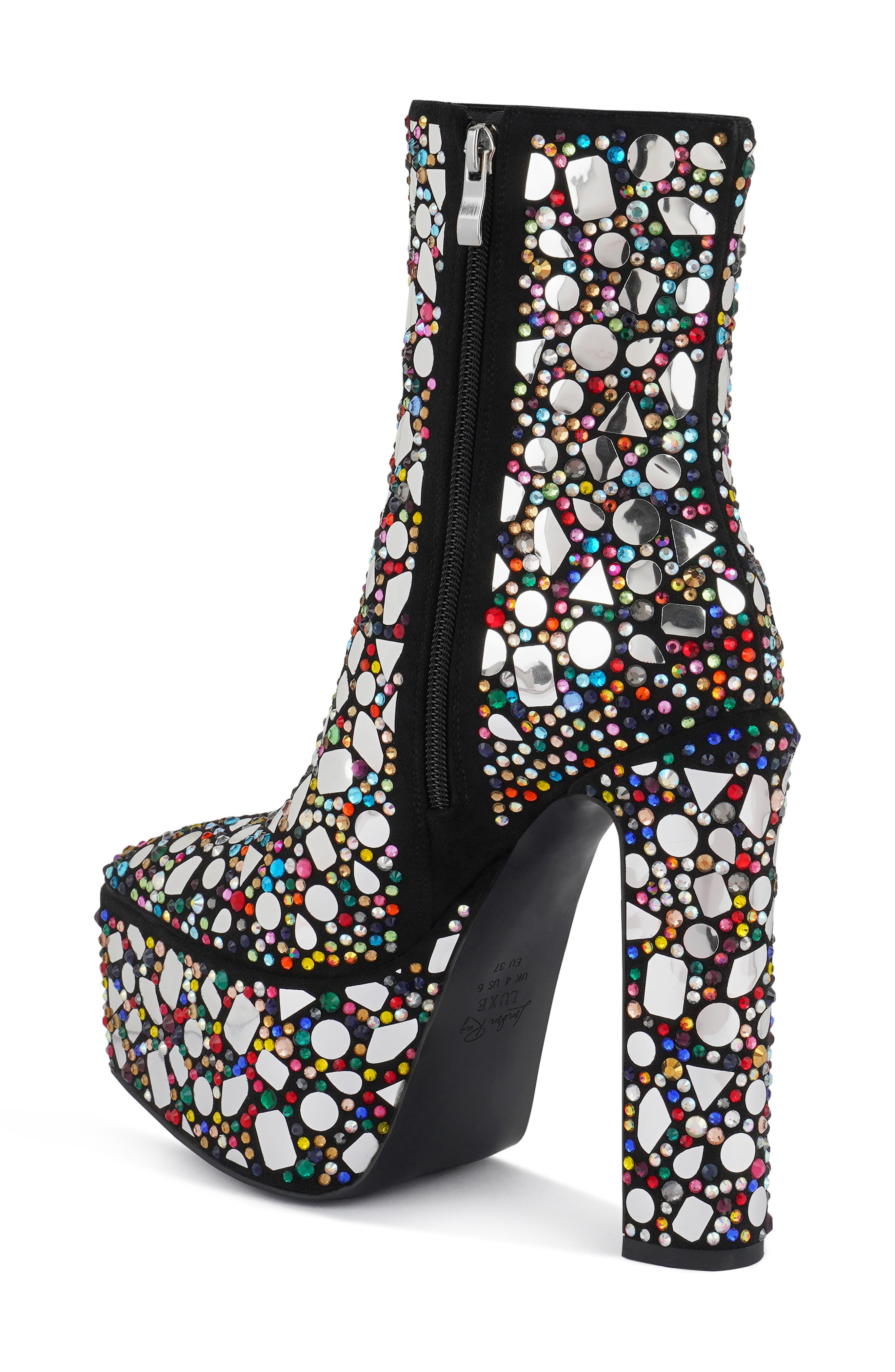 LONDON RAG Fancy Mirror Platform Boot, Alternate, color, Black