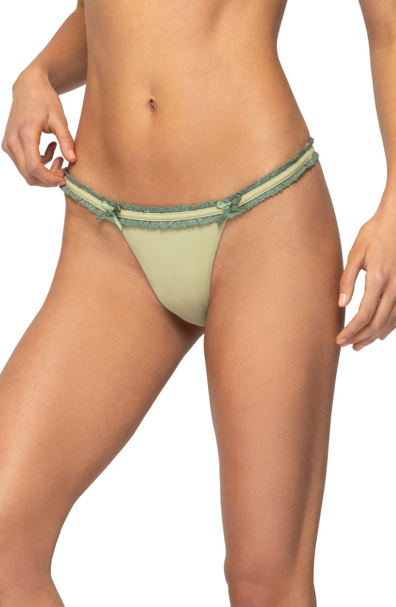 EDIKTED Mandy Bikini Bottoms, Alternate, color, Olive