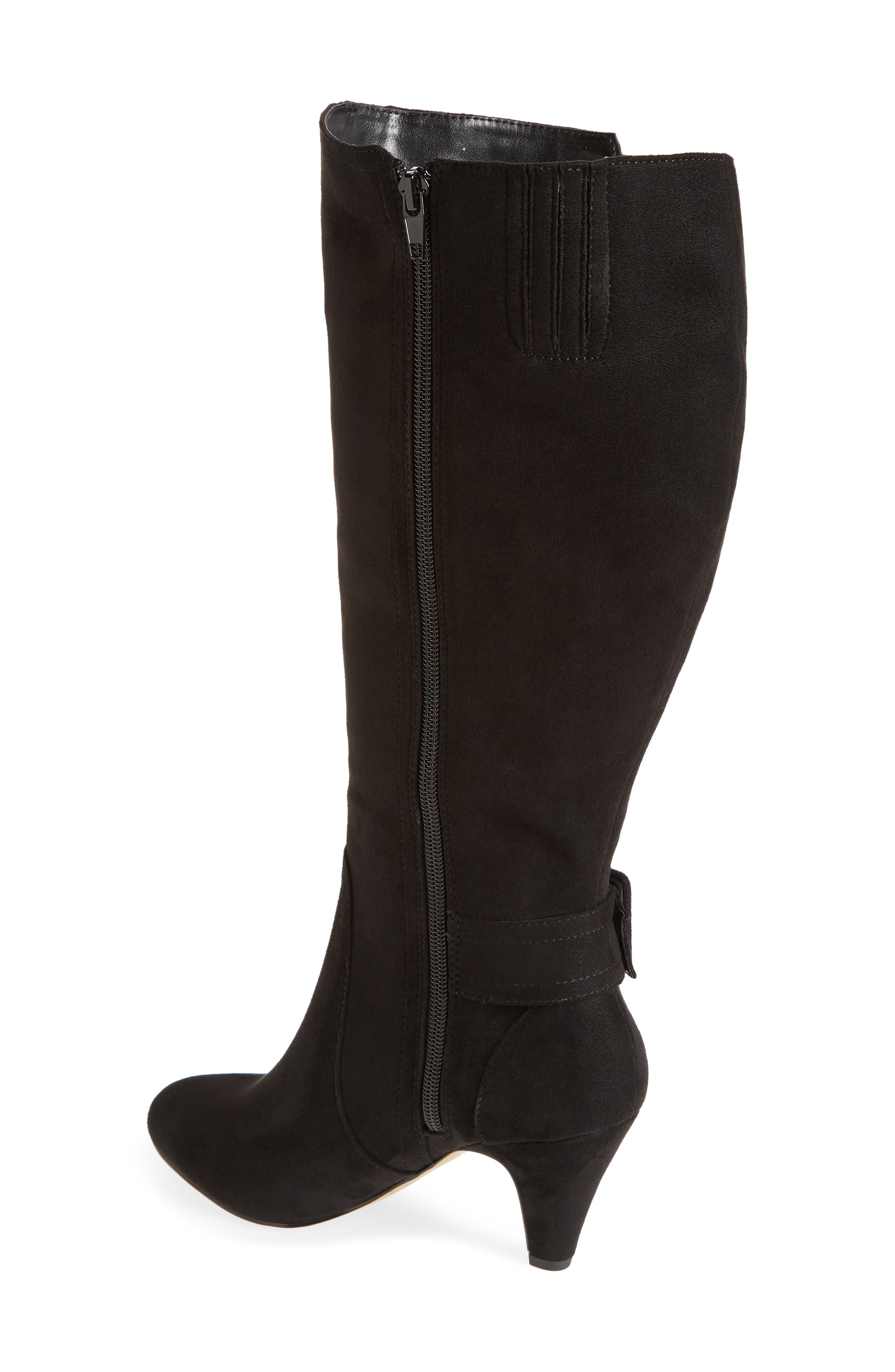 Bella Vita Troy II Knee High Boot, Alternate, color, Blk Suede