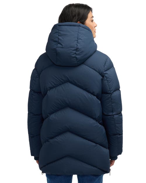 Pajar Fallon Boxy Inverted Chevron Quilted Puffer In Navy