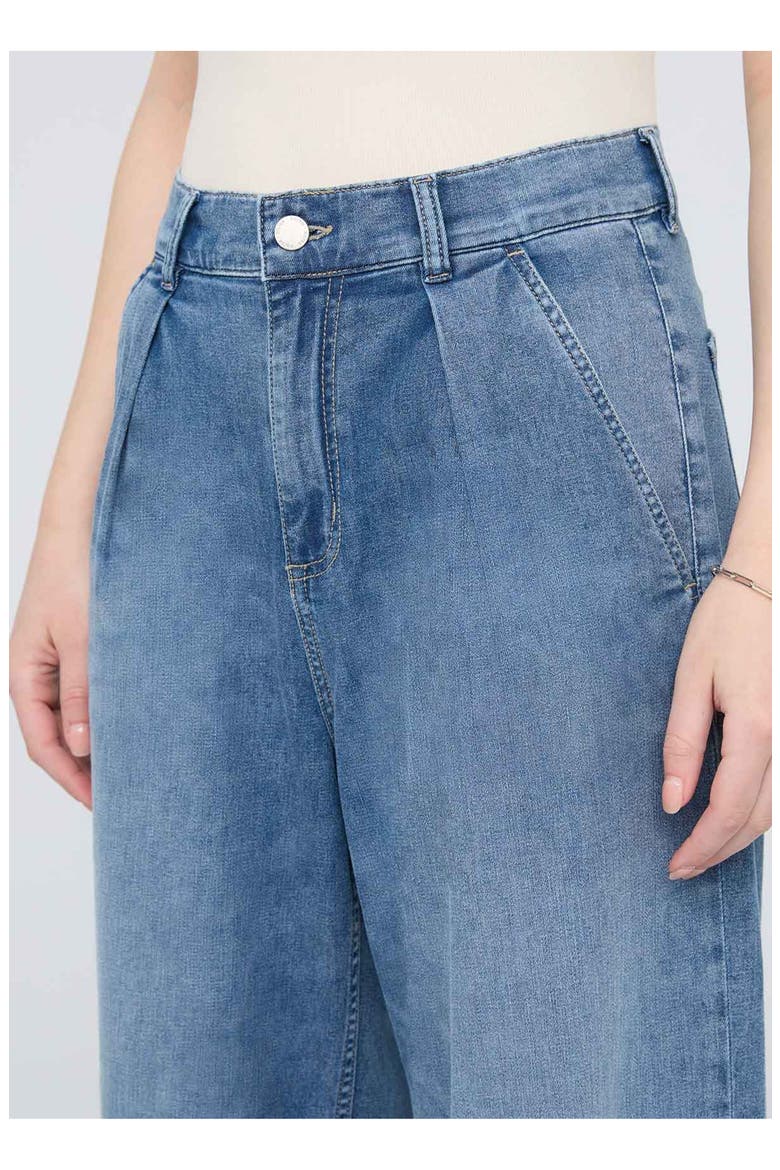 Performance Denim Lite Pleated Pant, Alternate, color, Slate-Indigo