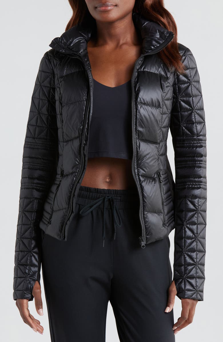 Blanc Noir Packable Water Repellent Down Puffer Jacket, Alternate, color, 