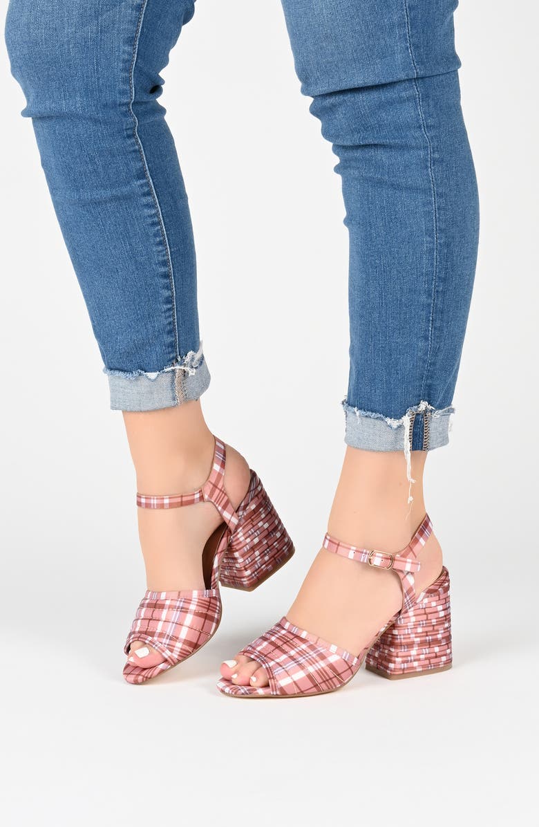 Journee Collection Charmaine Heeled Sandal, Alternate, color, Black